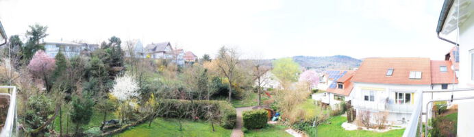 Panoramablick vom Balkon
