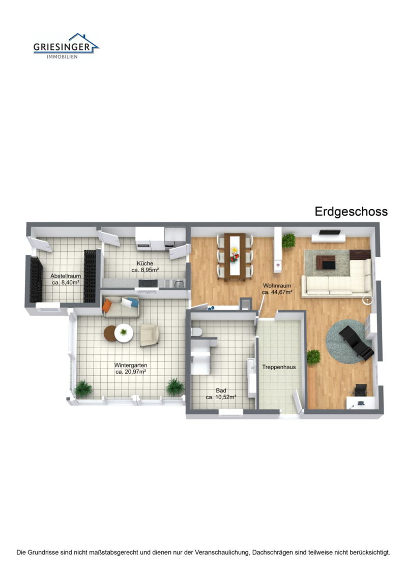 Erdgeschoss - 3D Grundriss