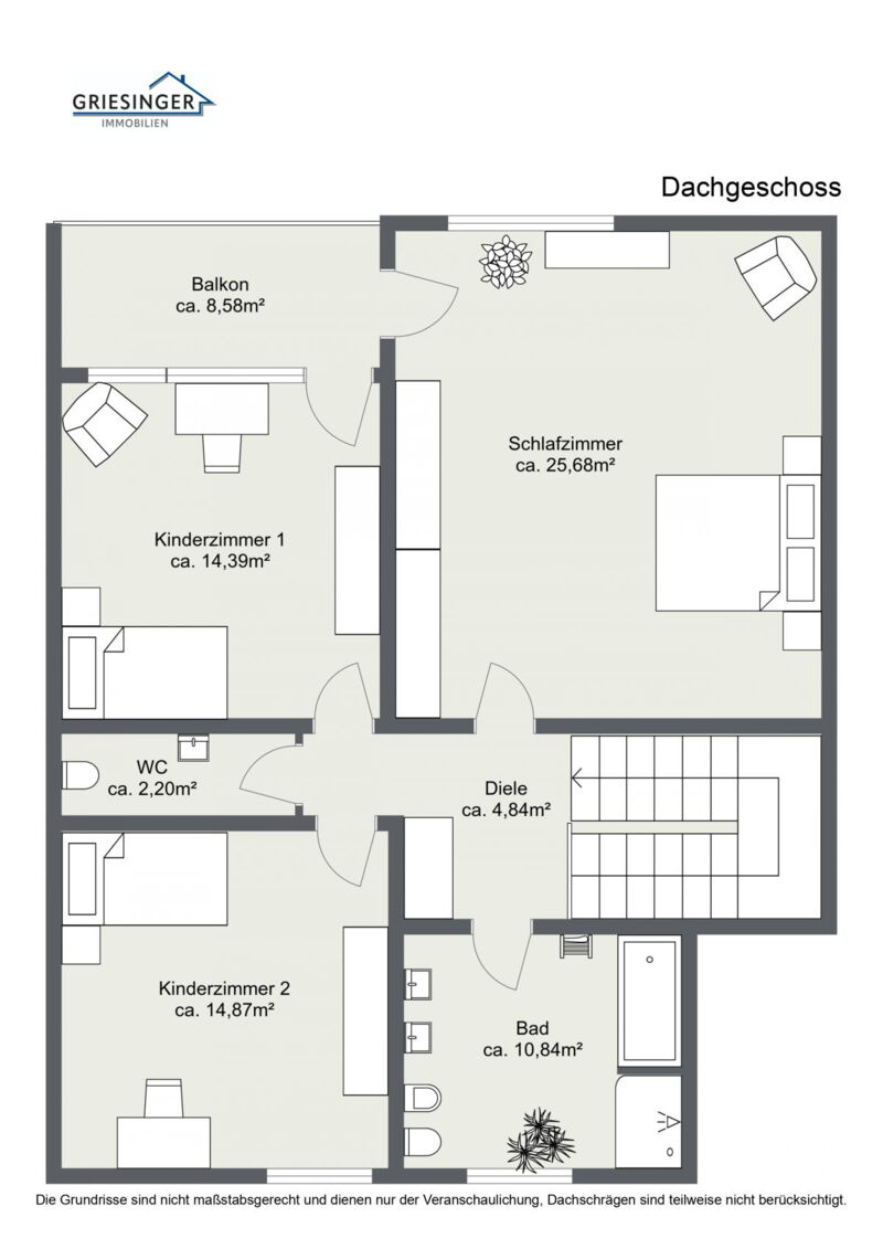 Dachgeschoss - 2D Grundriss
