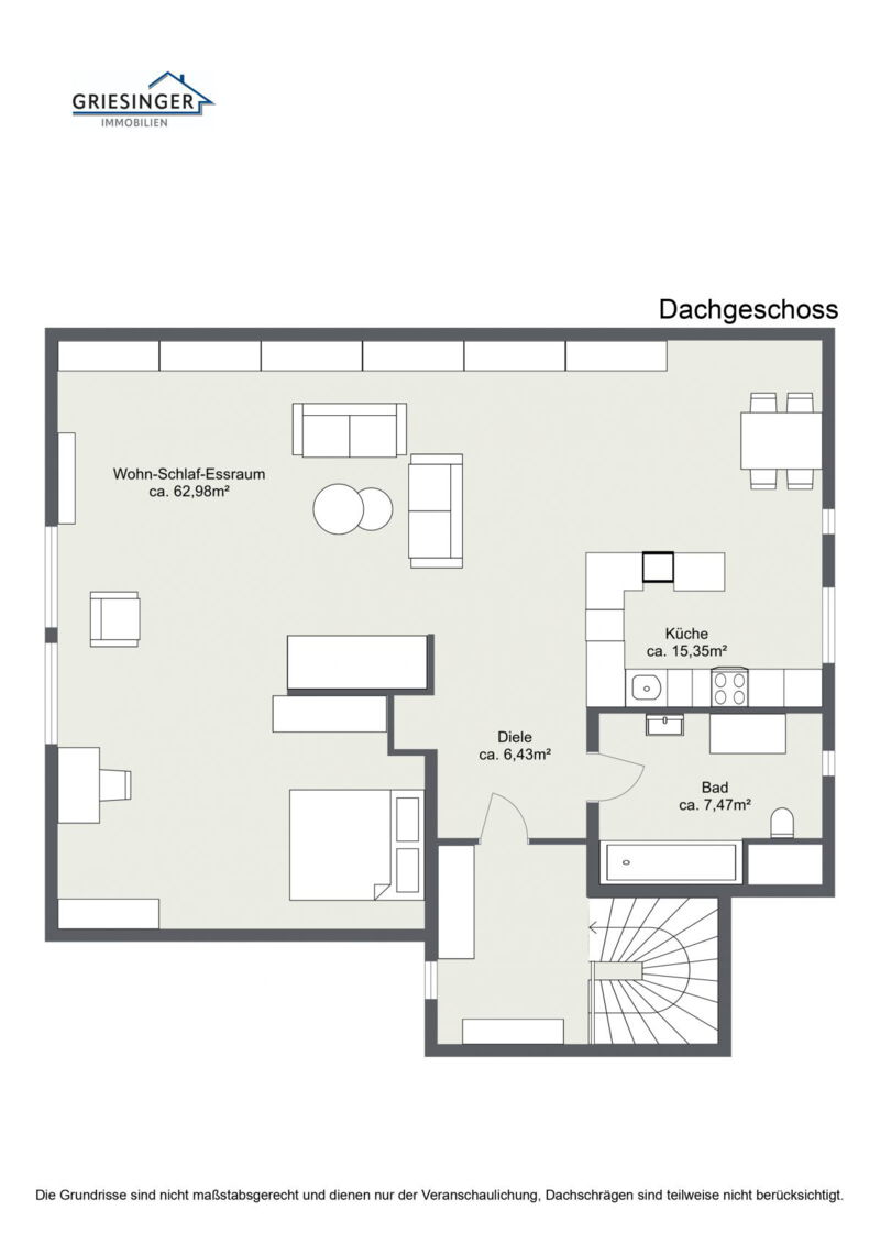 Dachgeschoss - 2D Grundriss