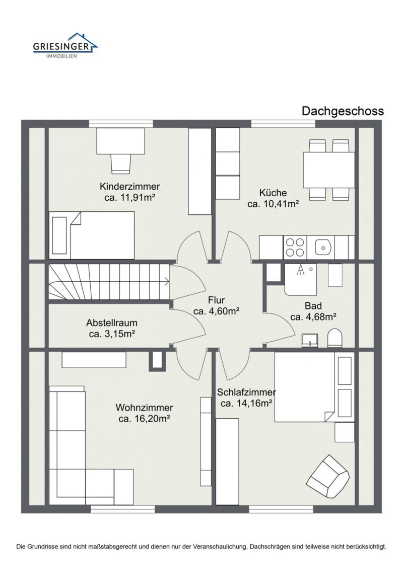 Dachgeschoss - 2D Grundriss