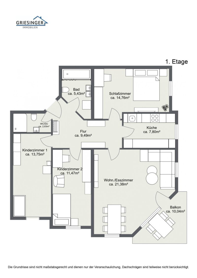 1. Etage - 2D Grundriss